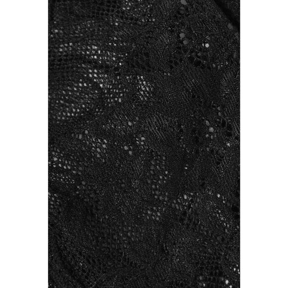 Leslie Amon Luna Cropped Stretch-Lace Top - S - Picture 5 of 5